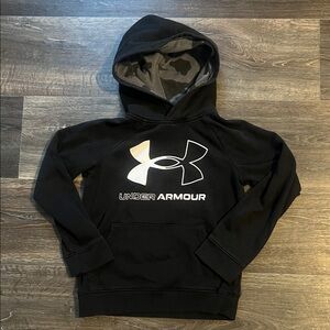3/$18 Under Armour Kids Black and White Logo Hoodie